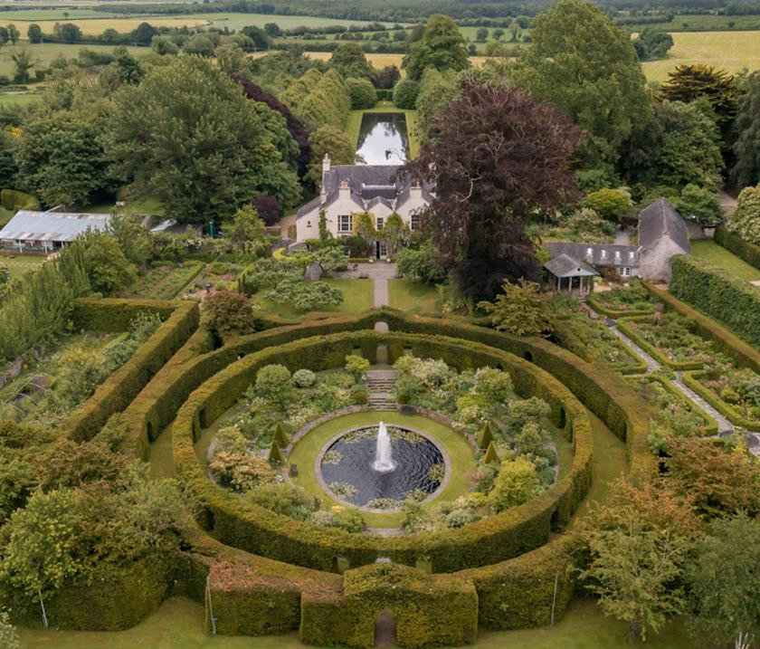 The formal fountain garden at Ballintubbert